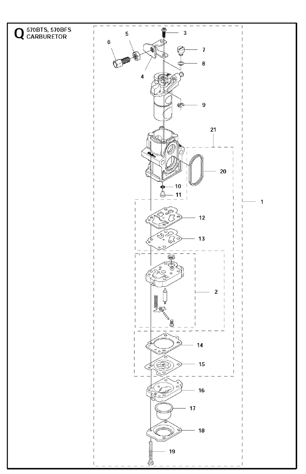 Buy Husqvarna 570BTS Replacement Tool Parts Husqvarna 570BTS Diagram