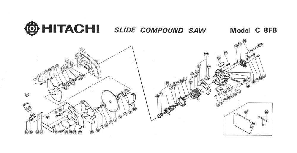 Buy Hitachi C8FB Replacement Tool Parts Hitachi C8FB Diagram