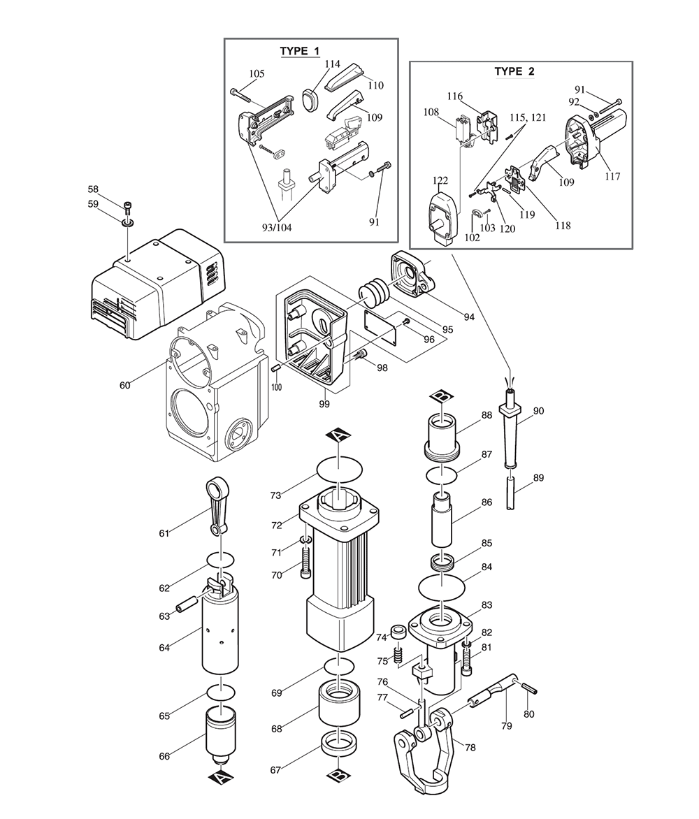 Buy Makita HM1800 Replacement Tool Parts | Makita HM1800 Diagram