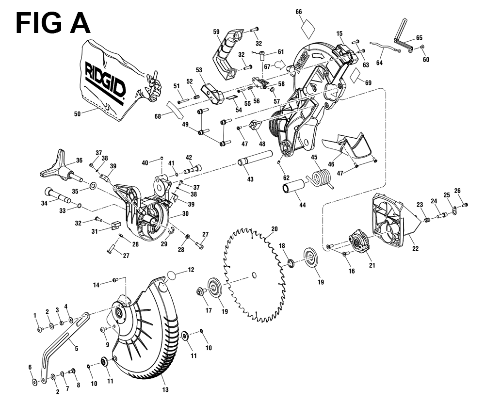 Buy Ridgid R4112 Dual Bevel Miter Replacement Tool Parts Ridgid R4112