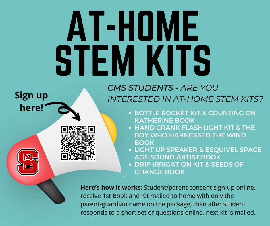 Free AtHome STEM Kits for CMS Students from NC State! Columbia