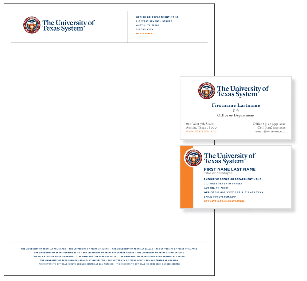 Order Business Cards and Letterhead The University of Texas System