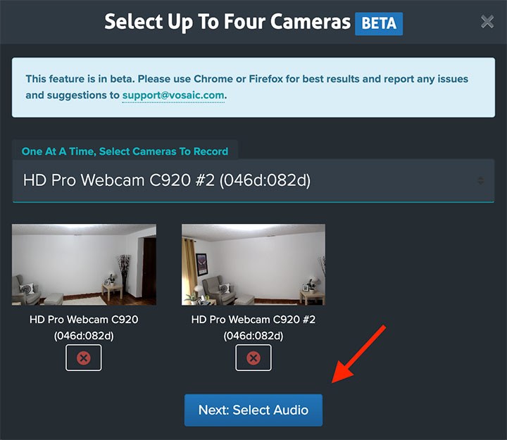 Record Multiple Camera Streams Vosaic