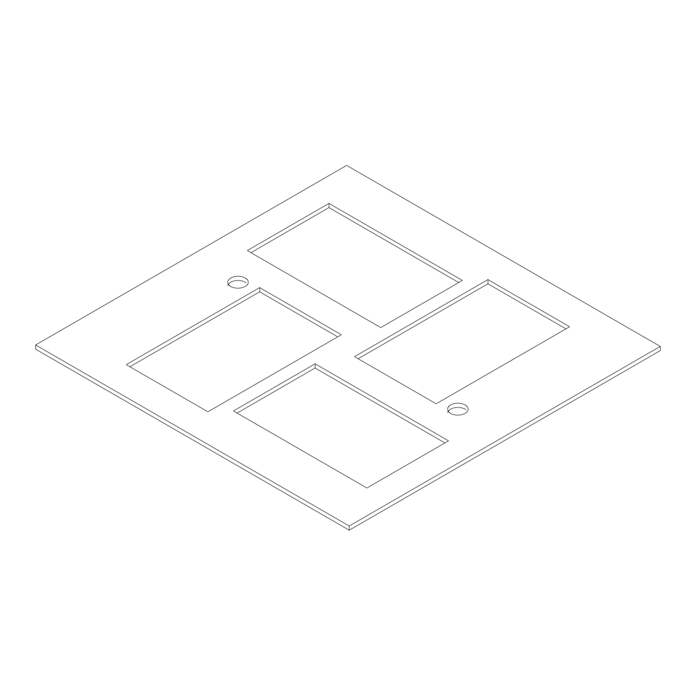 4way Data [36.6x22.4mm] LJ6C Cable Management Supplies Ltd
