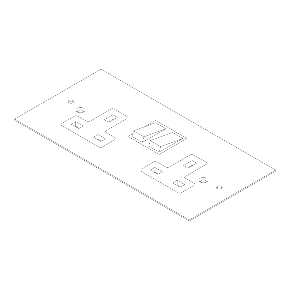2gang Power [switched] [clean earth] Cable Management Supplies Ltd