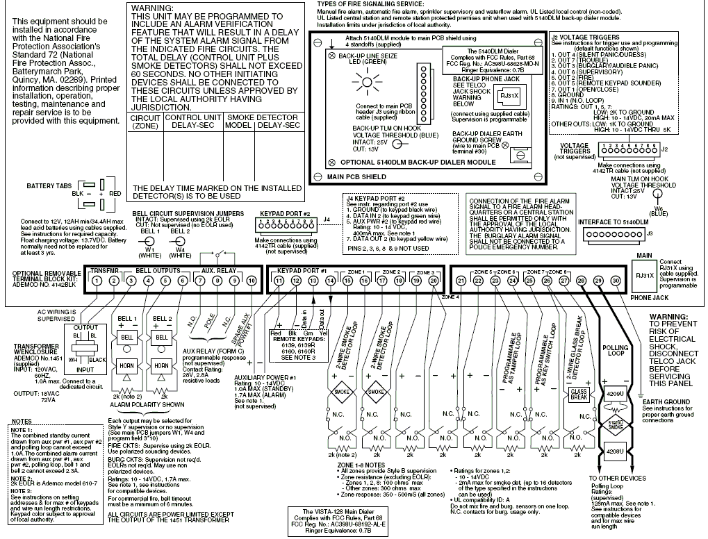 Ademco Vista 128 Wiring – CMS Tech Help