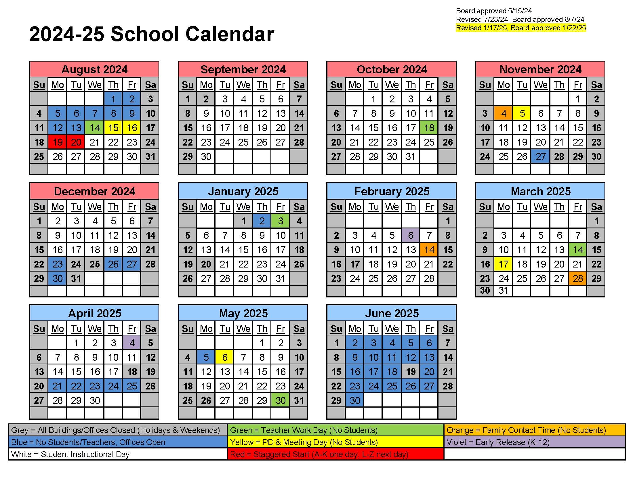 DISTRICT CALENDAR Washington Local Schools