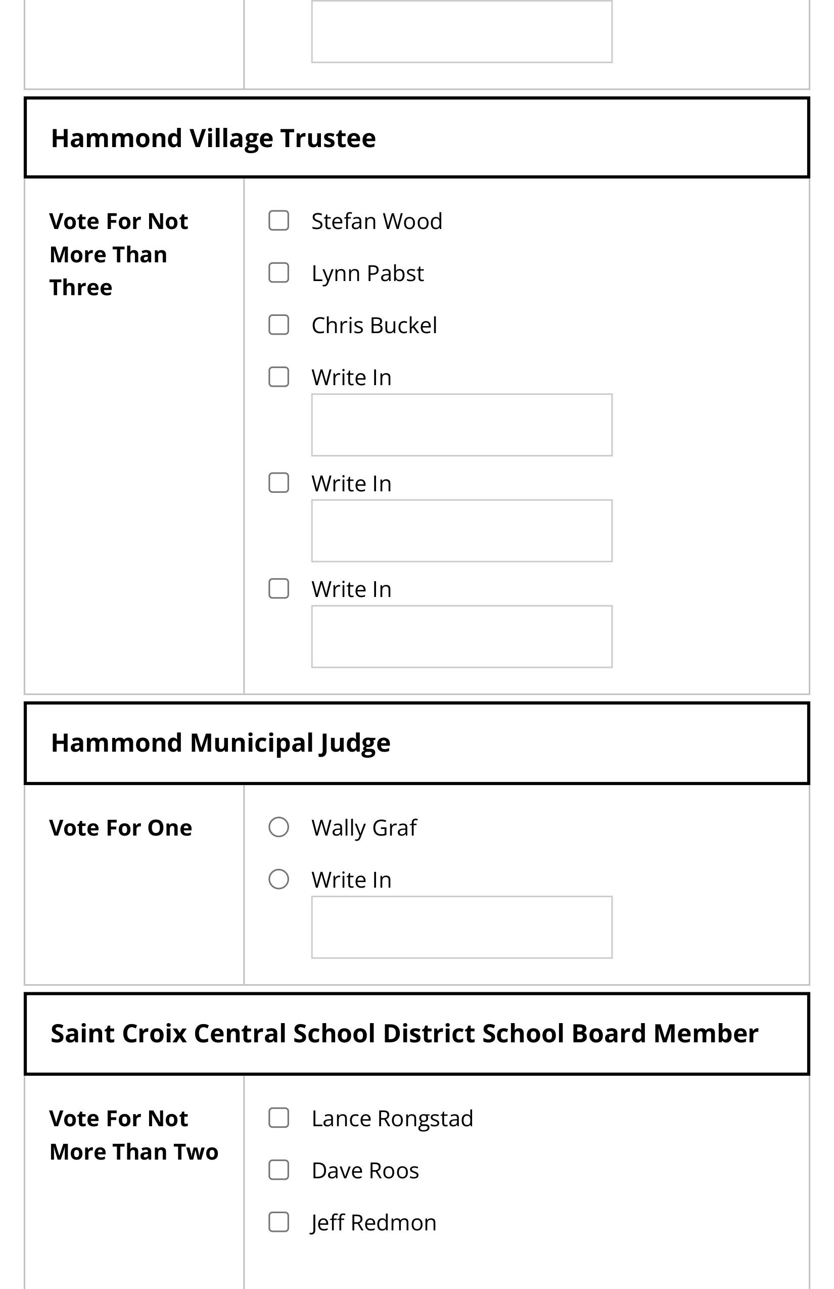 ReferendumVoting St. Croix Central School District