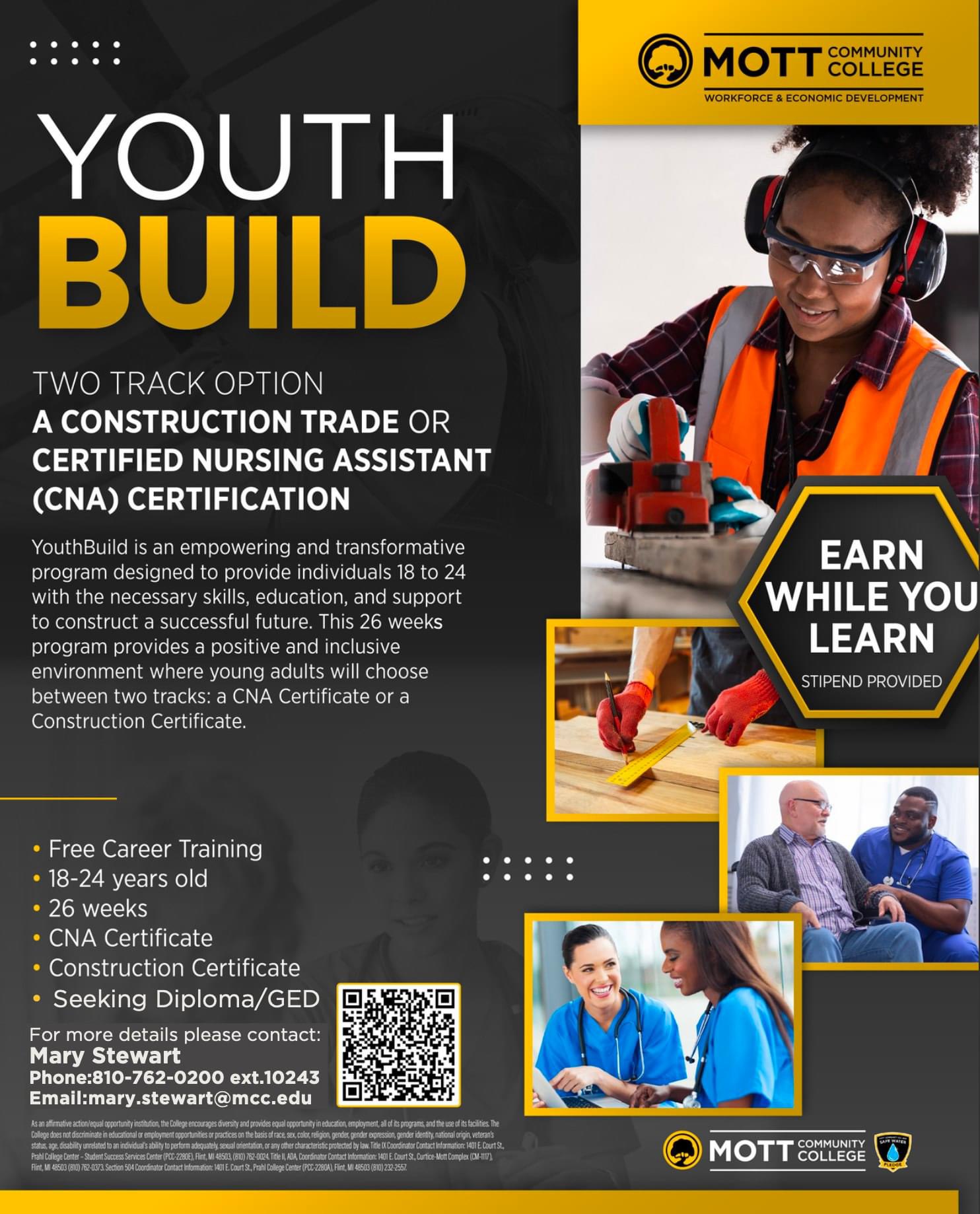 Construction and Certified Nursing Program at MCC Flint Community Schools