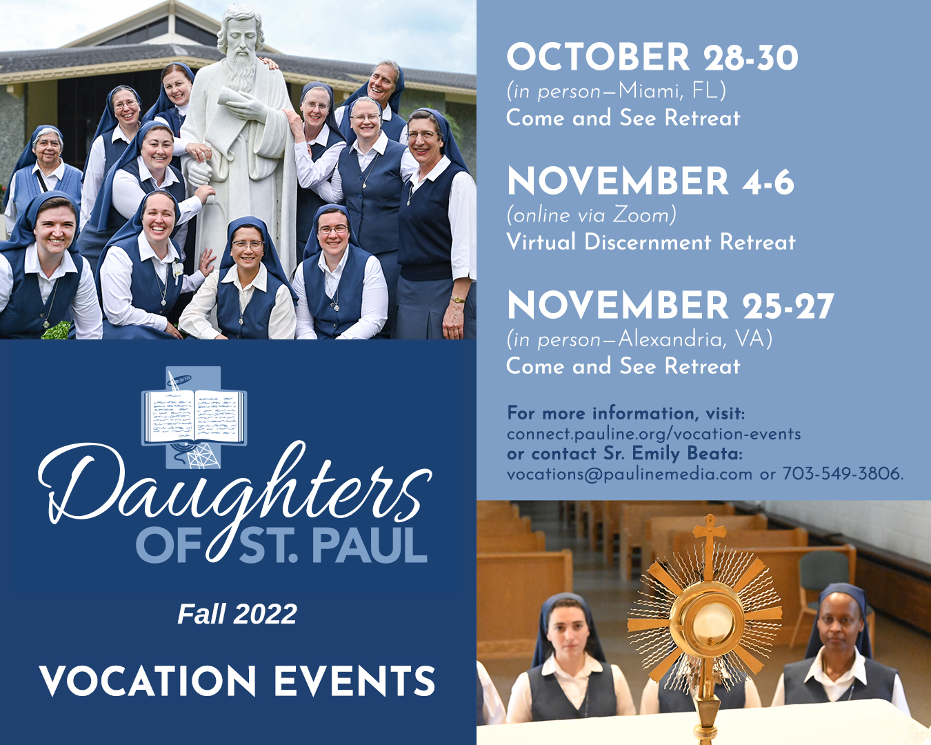 Events In April, St Louis Mo 2023 Daughters of St. Paul Council of Major Superiors of Women Religious