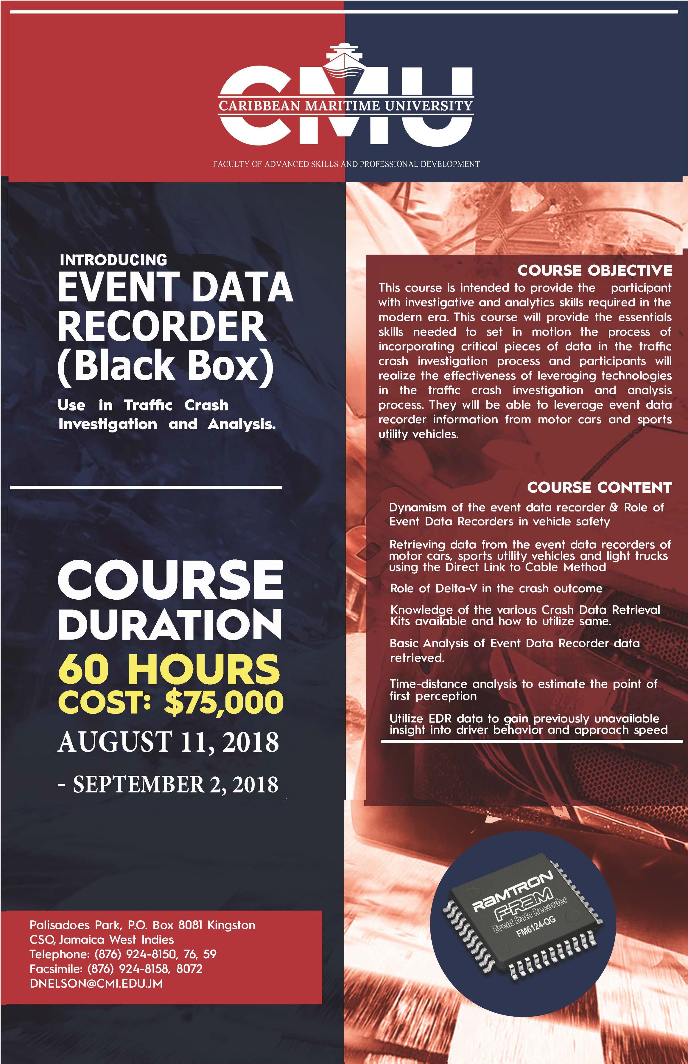 Introduction to Event Data Recorders Caribbean Maritime University