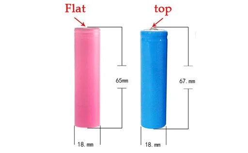 how to find out lithium ion 18650 battery which side is positive and