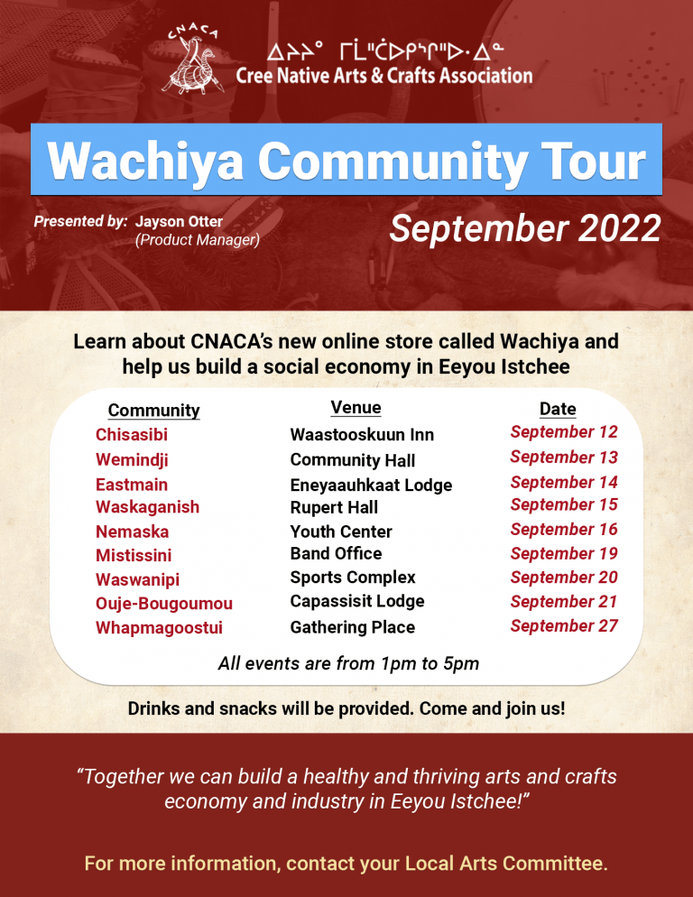 Wachiya Community Tour Cree Native Arts & Crafts Association