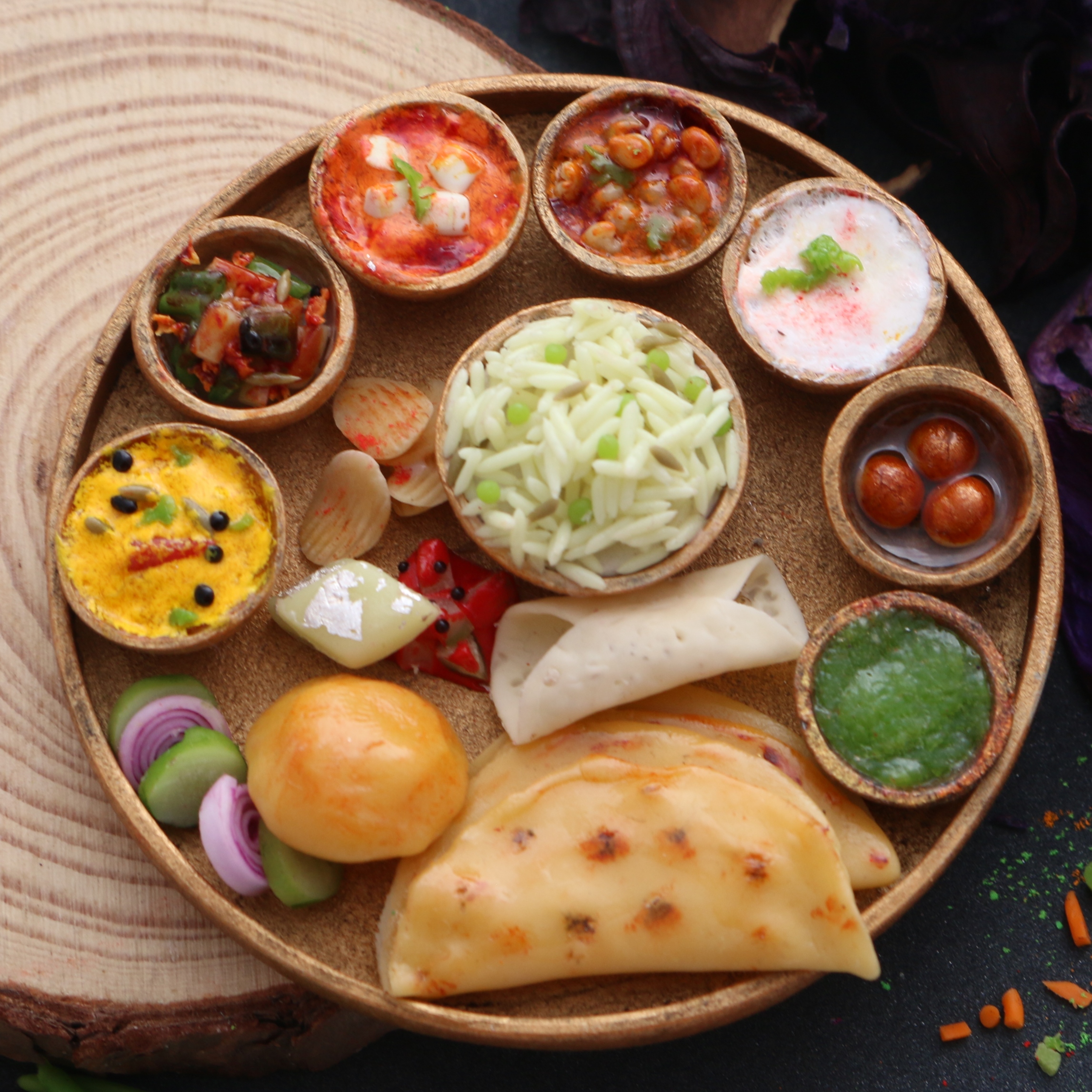 Royal North Indian Thali Miniature CN Arts Miniatures