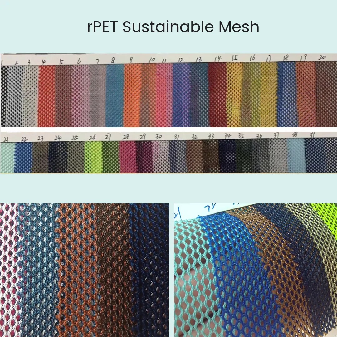 rPET Recycled Sustainable Mesh Fabric Wholesale CNCAPS