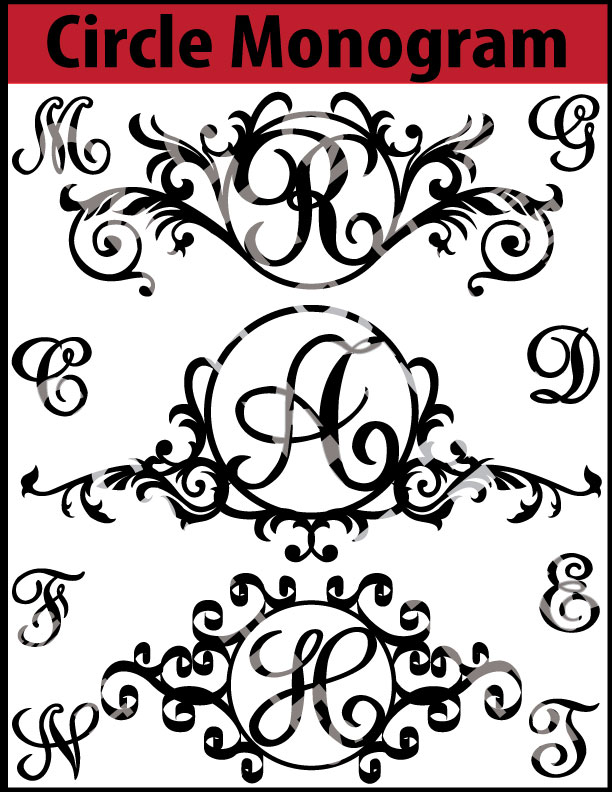 Monograms CNC DXF Files CNC DXF Files