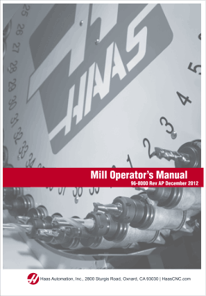 Haas Mini Mill Operator Manual pdf - CNC Manual