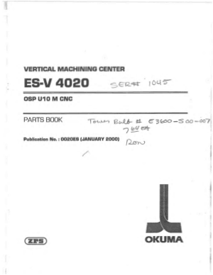 Okuma Parts Book Manuals User Guides - CNC Manual