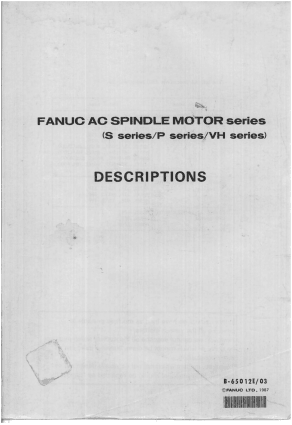 Fanuc AC Spindle Motor Series Descriptions pdf - CNC Manual