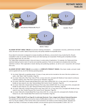ALLENAIR Rotary Index Tables pdf - CNC Manual