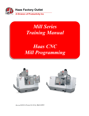 Mill Series Training Manual Haas CNC Mill Programming - CNC Rebuild