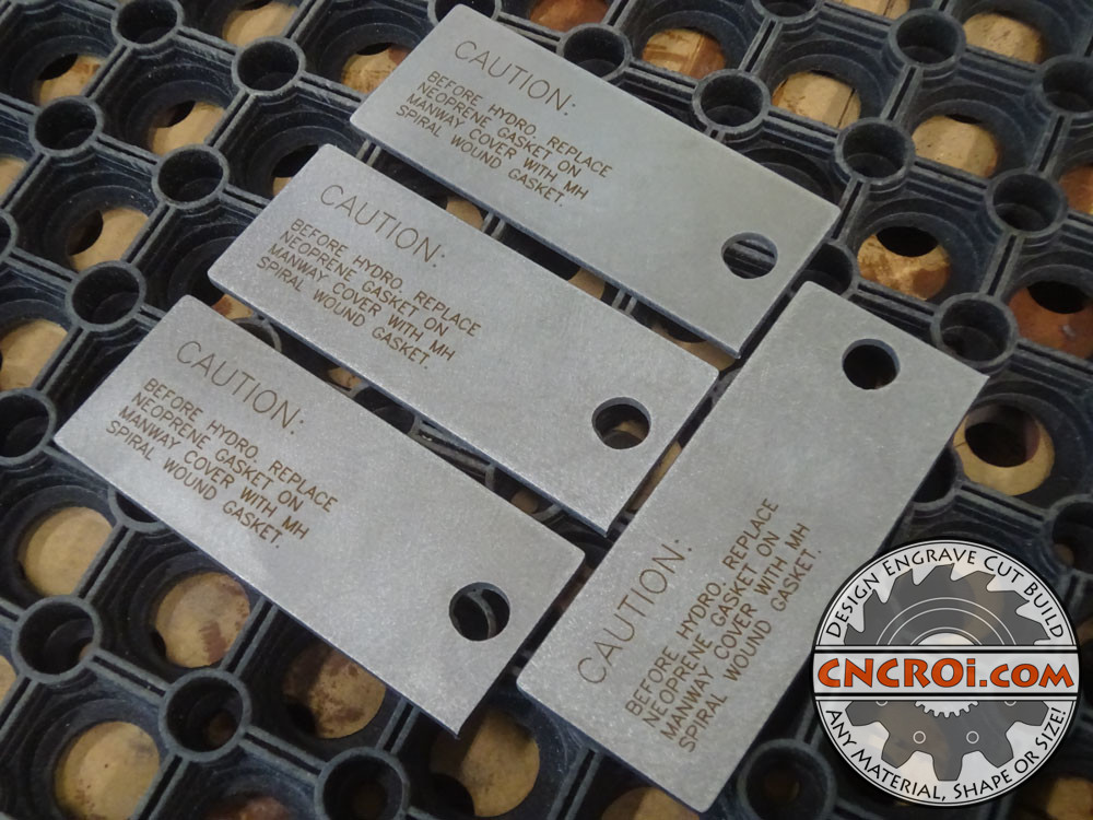 Custom Metal Tags Plasma Cut, Fiber Etched