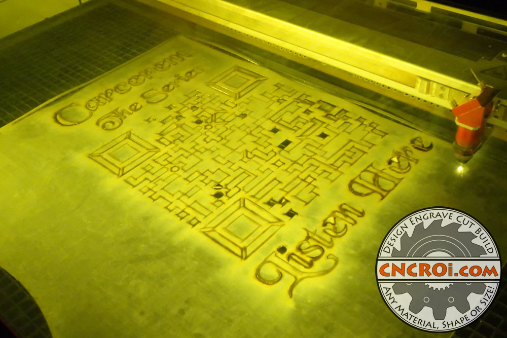 Custom QR Code Stencil Polycarbonate