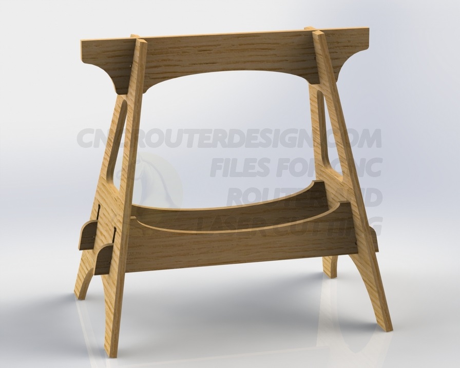 Drawing of Easels DXF Ready to Cut on CNC Router Wood ArtCAM Aspire