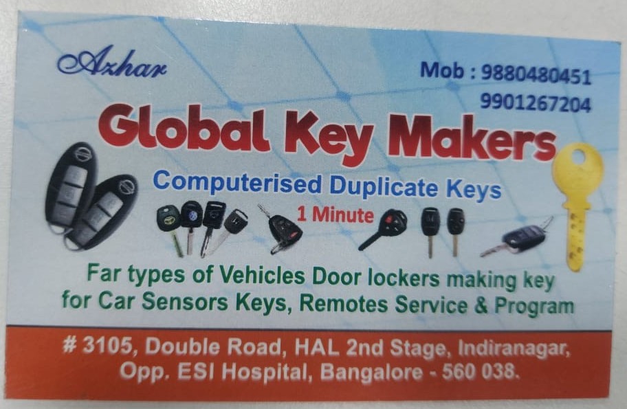 Global Key Makers, Computerised Duplicate Keys, Car key CNearMe