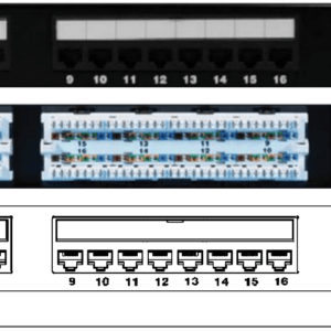 CNET CAT6 24 Port UTP PCB Right-Angled Patch Panel - CNET