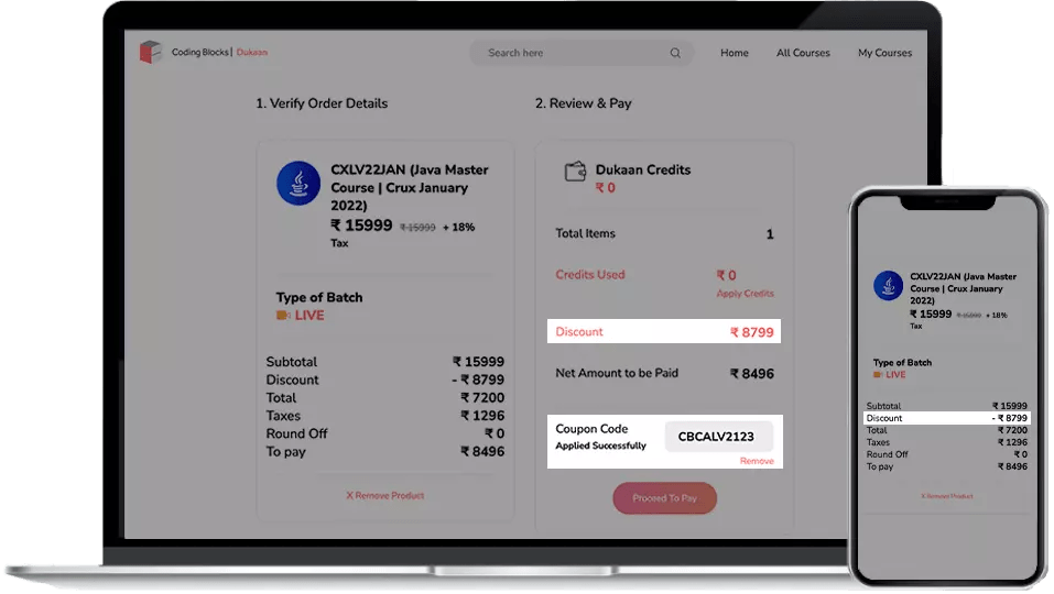 GET 100 Maximum Coding Blocks Coupon Code Referral Discount Coupons