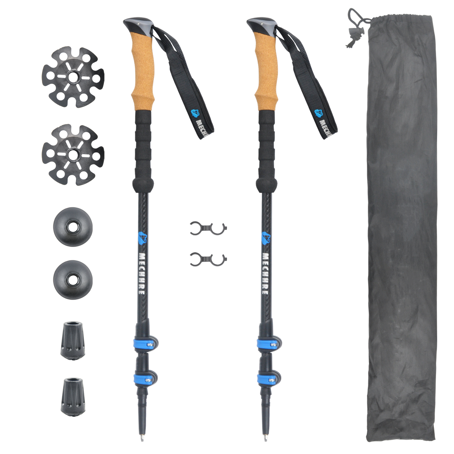Hotsale custom wrist strap nordic walking stick 100 carbon fiber