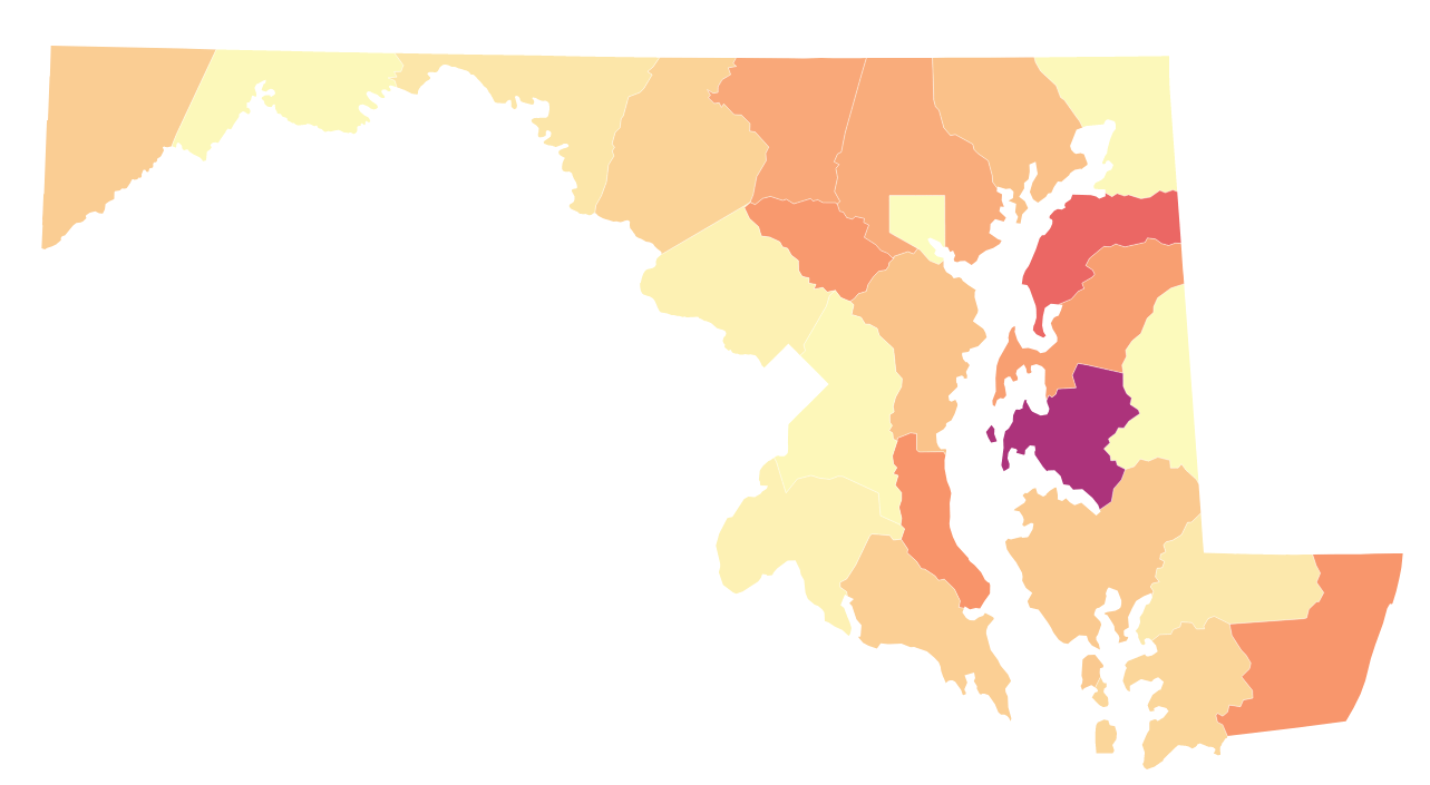 Early voting turnout for 2022 Maryland Gubernatorial General Elections