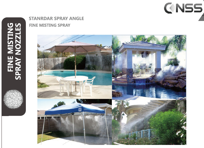 Misting nozzle/fogging nozzle