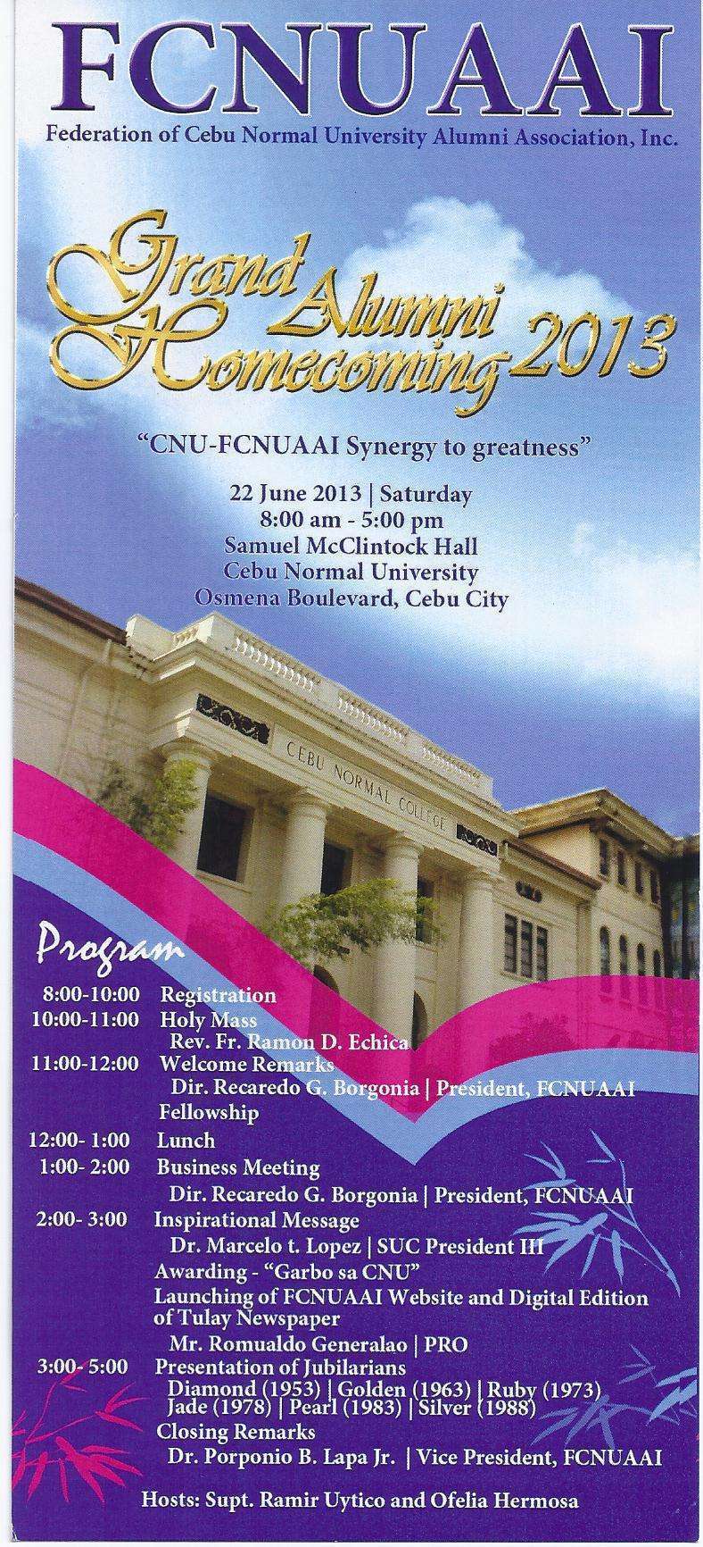 Alumni Program 1 Cebu Normal University