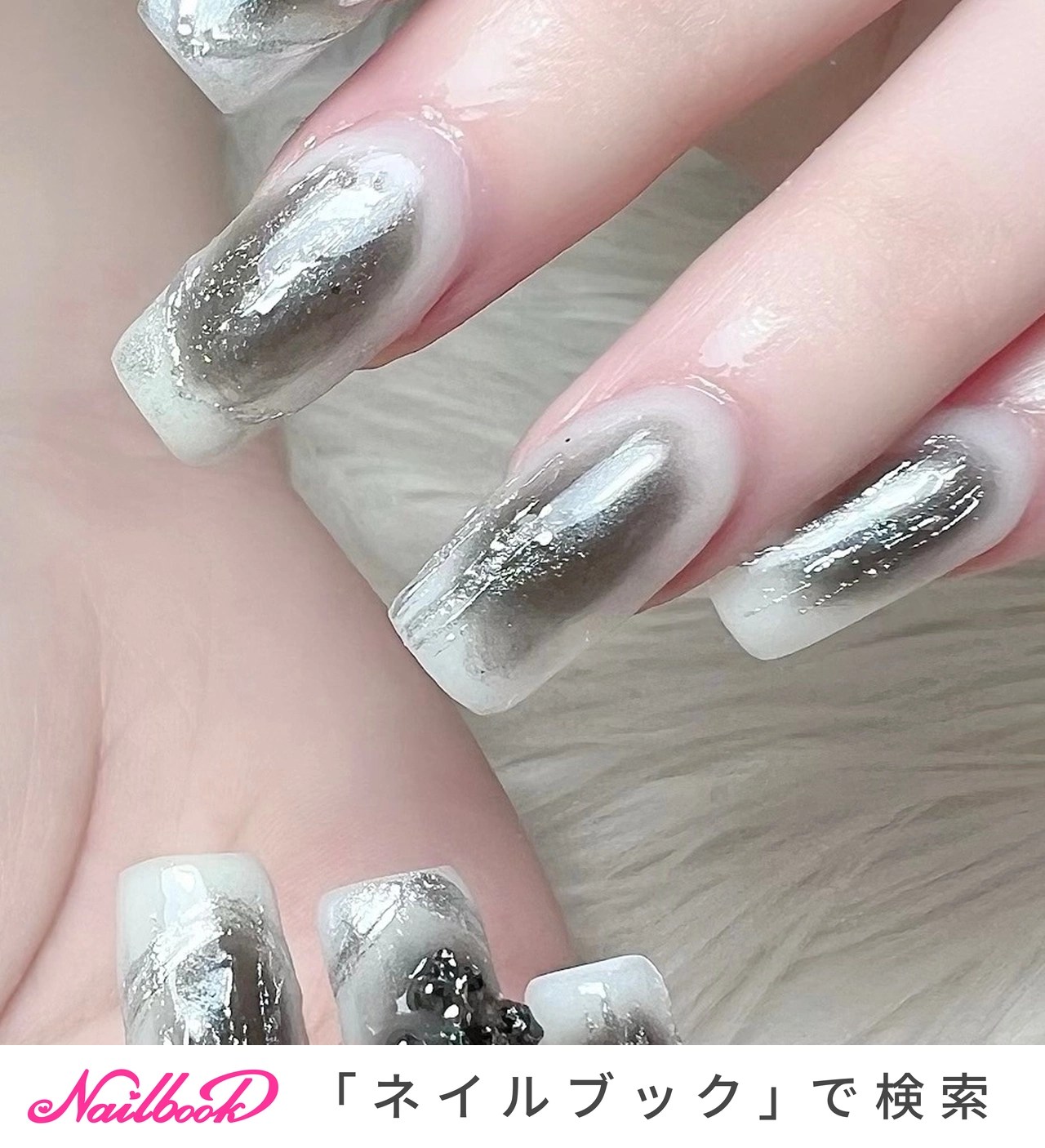 オールシーズン/ハンド/シースルー/チーク/ミラー nail salon feelのネイルデザイン[No.8024859]｜ネイルブック