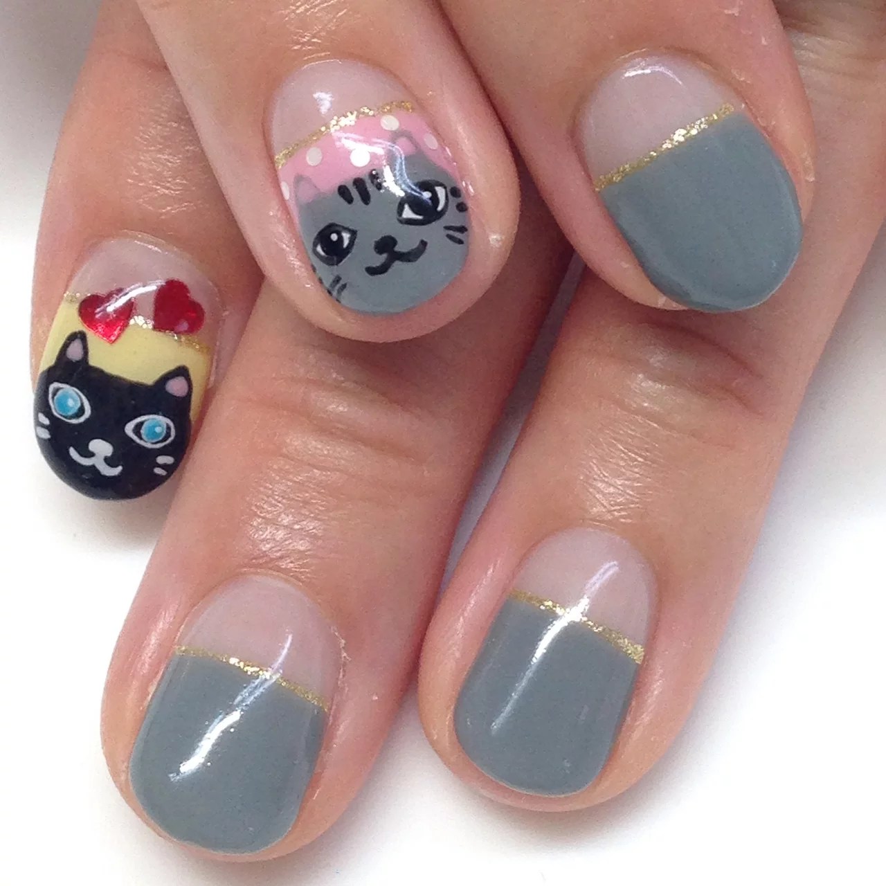 ハンド/アニマル/カラフル/ジェルネイル/お客様 しまねこネイル下高井戸店のネイルデザイン[No.2571439]｜ネイルブック