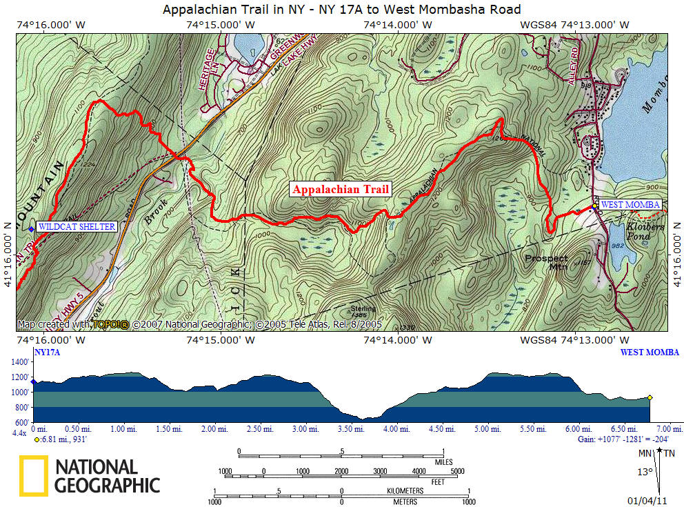 Appalachian Trail Ny Map AT in NY Mombasha High Point