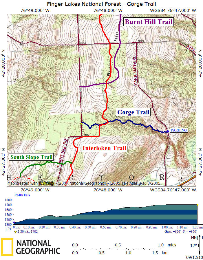 Finger Lakes National Forest Trail Map Trail