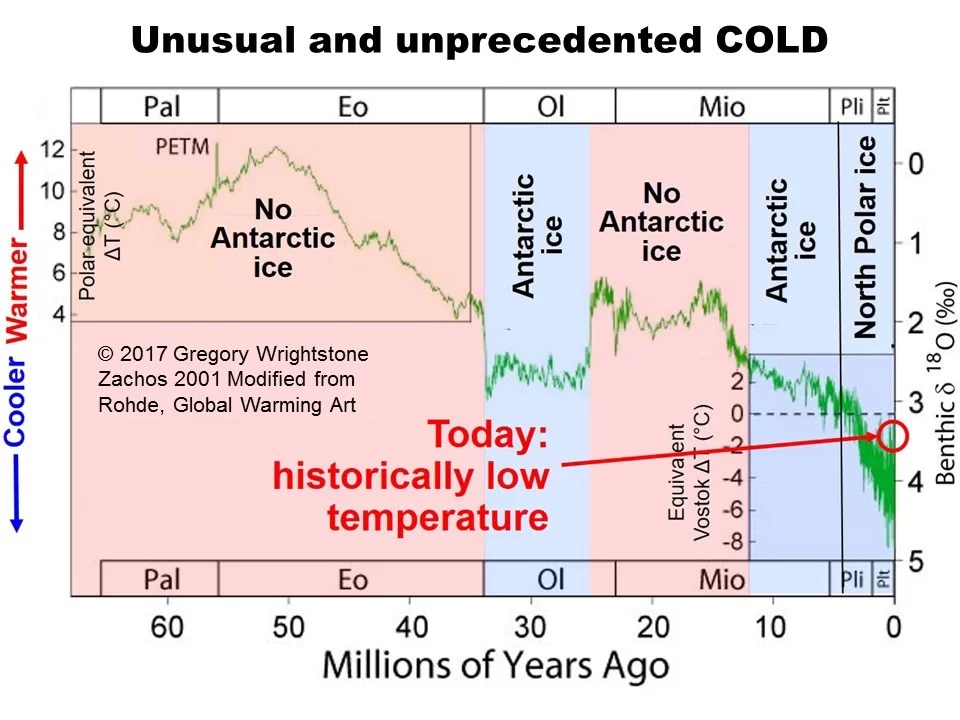It is warmer today than most of the last 65 million years CO2 Coalition