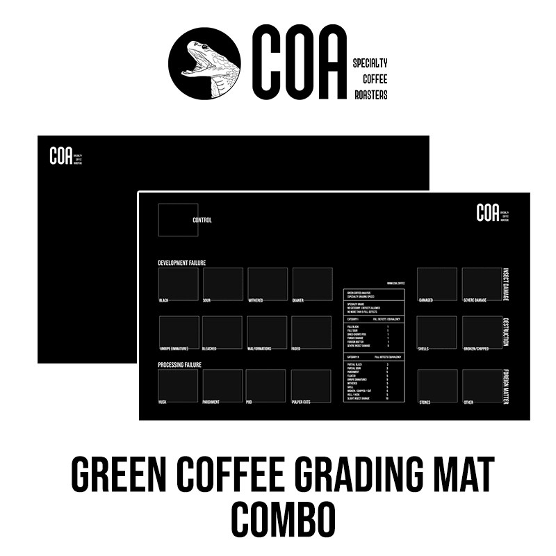 COA GREEN COFFEE GRADING MAT COMBO COA Coffee Roasters