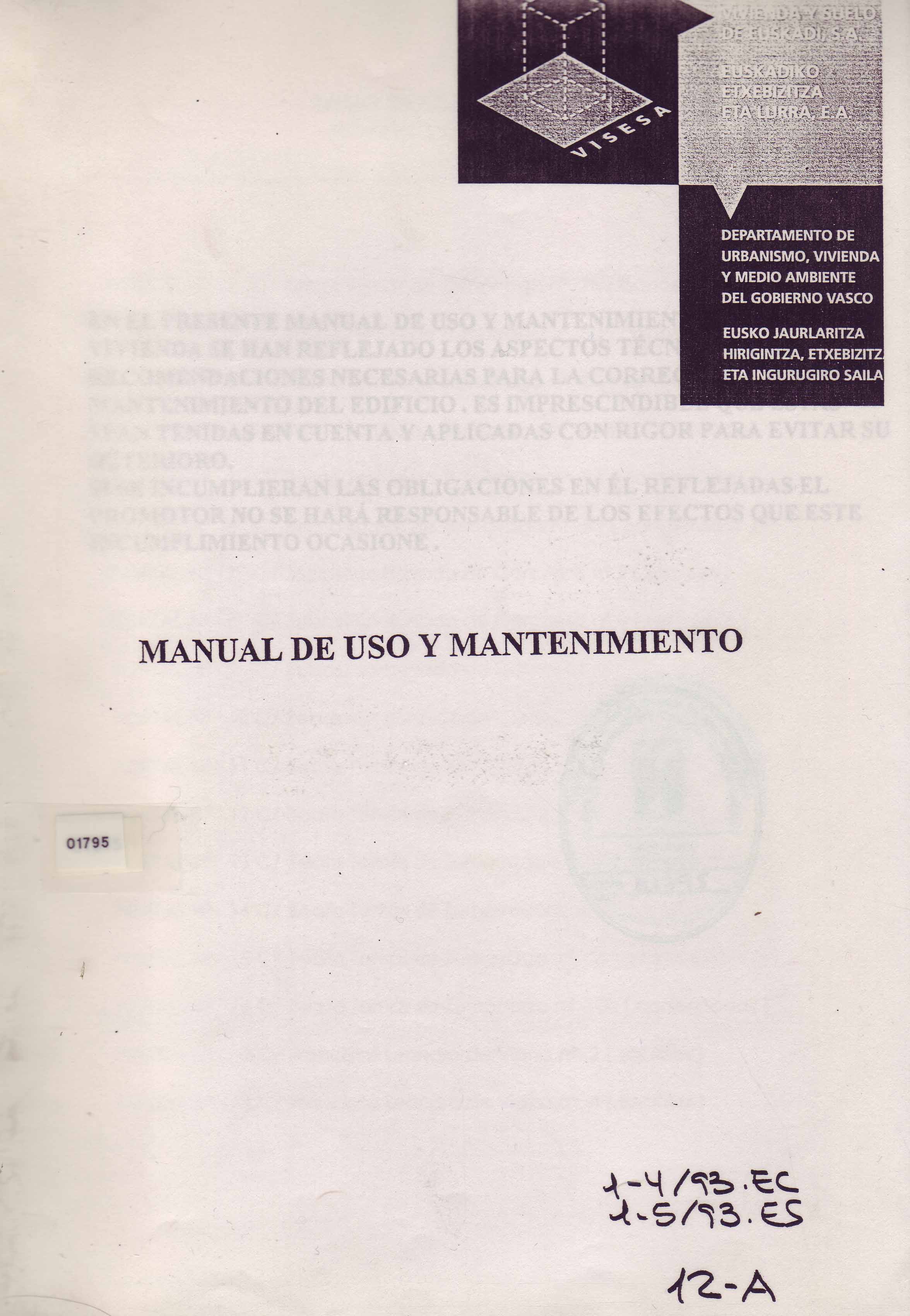 MANUAL DE USO Y MANTENIMIENTO COAATG