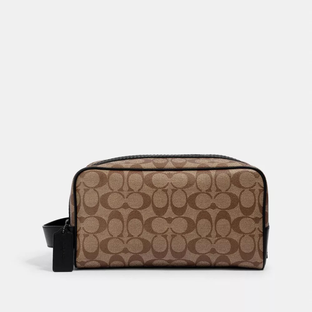 COACH® Outlet Large Travel Kit In Signature Canvas