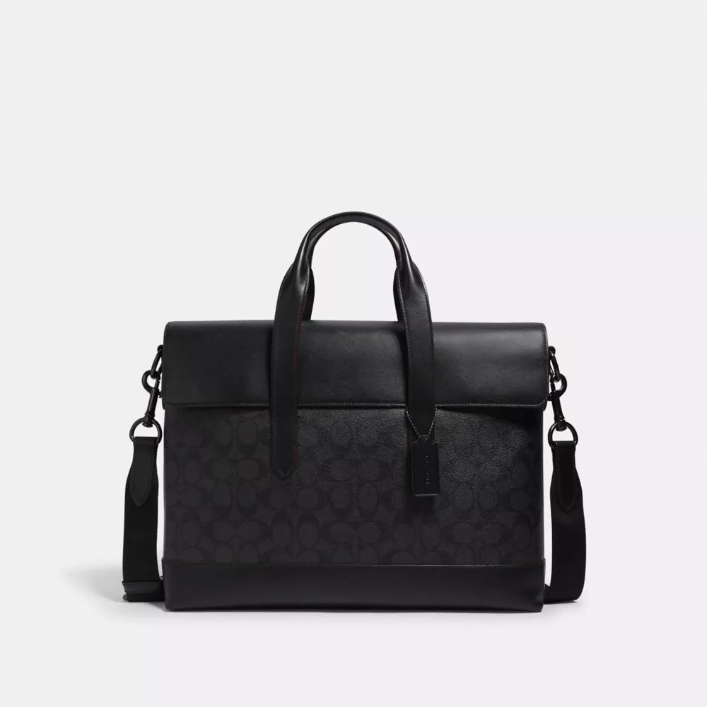 COACH® Outlet Hamilton Portfolio Brief In Signature Canvas