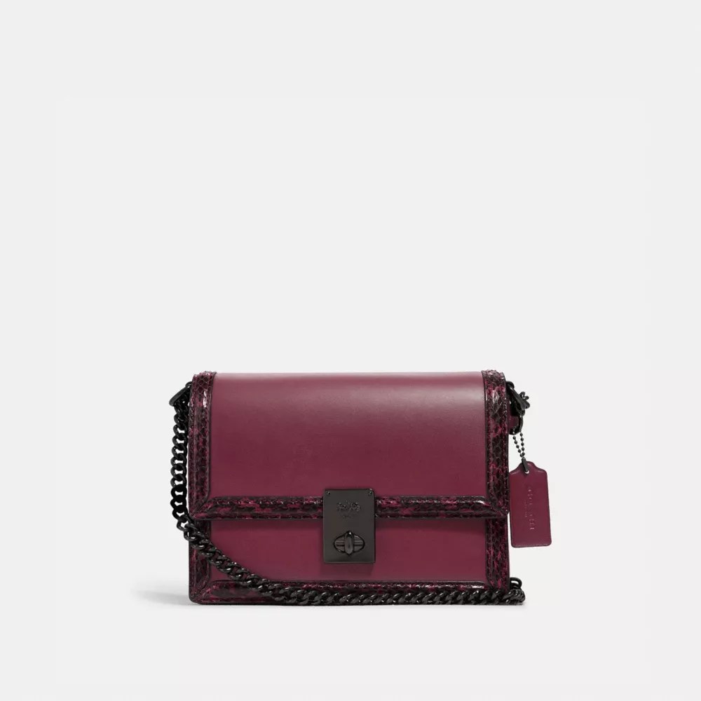 COACH® Outlet COACH® Hutton Shoulder Bag With Snakeskin Detail
