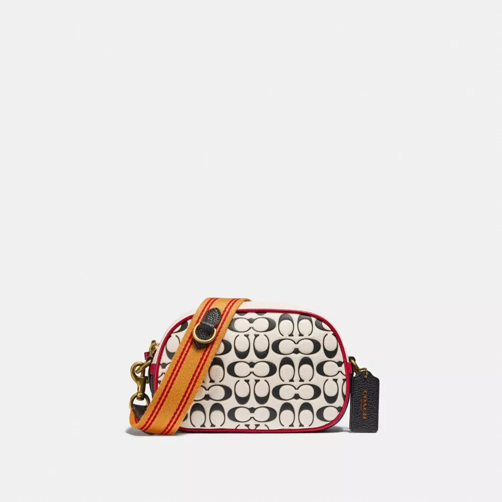 Badge Camera Crossbody In Signature Leather