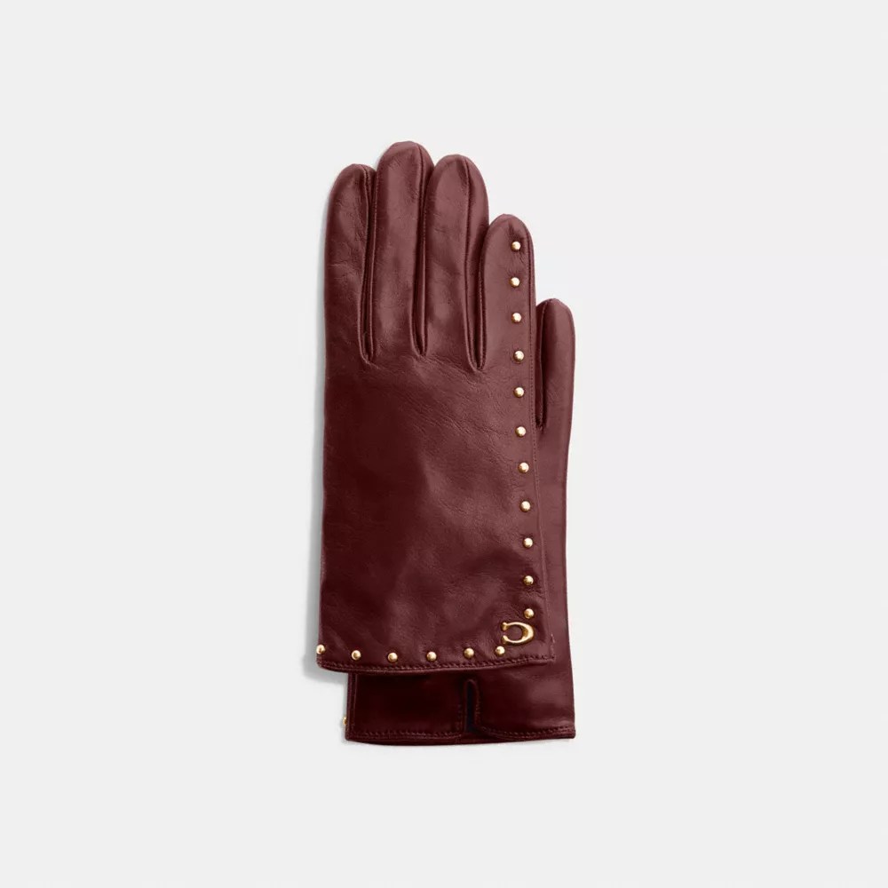 COACH® Studded Leather Gloves