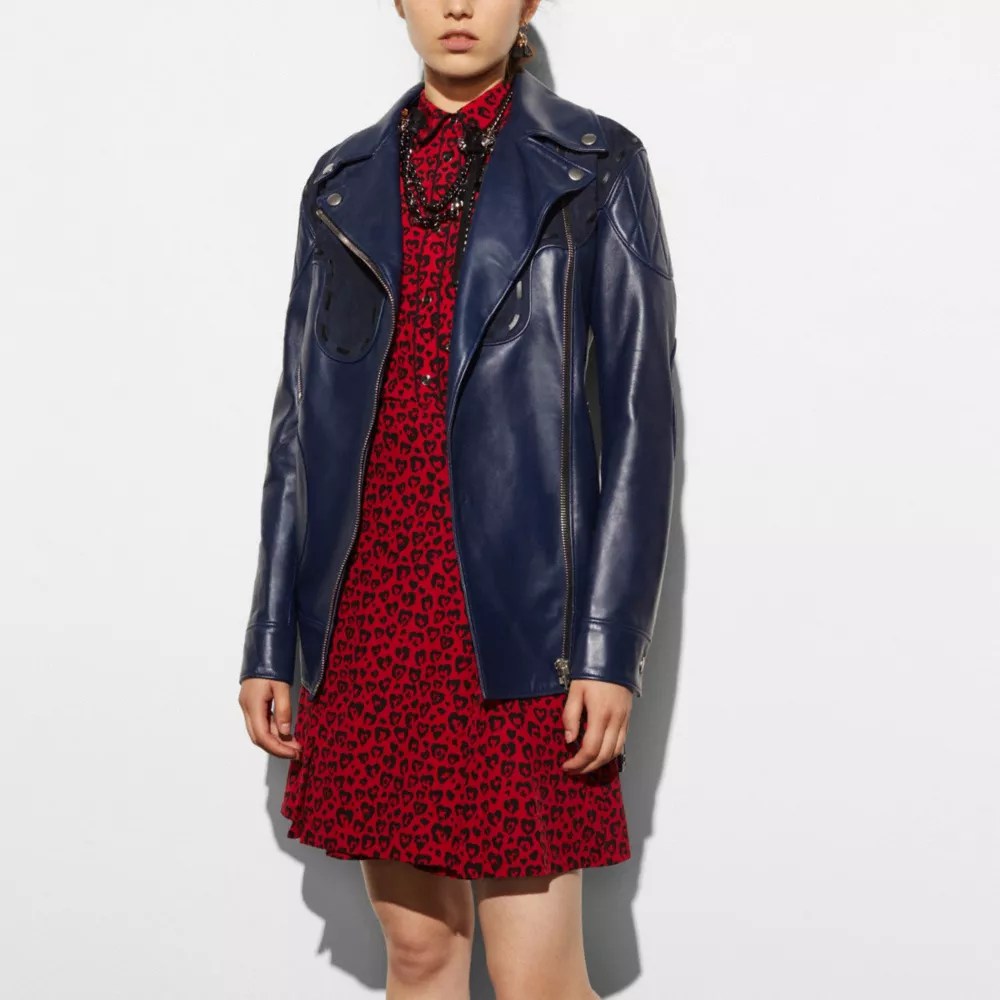 COACH® Rip And Repair Western Moto Jacket