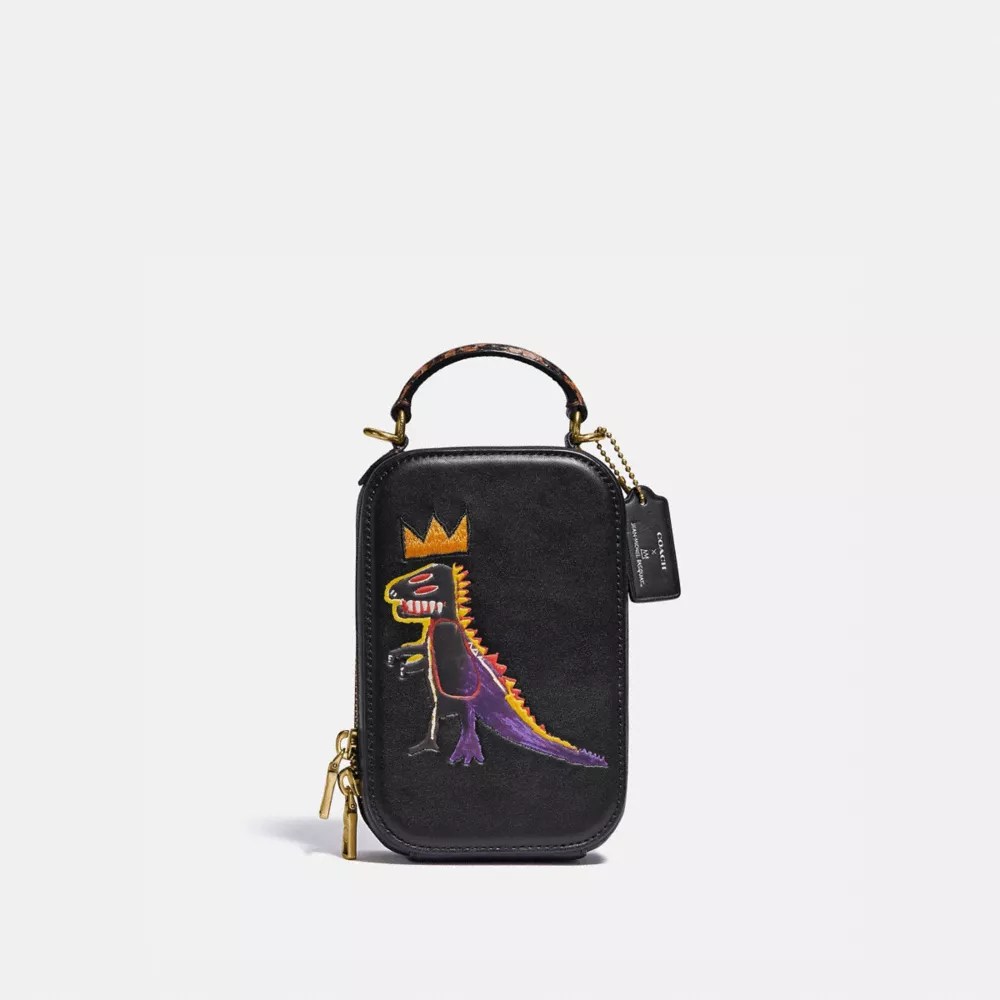 Coach X Jean Michel Basquiat Rexy Bag Charm In Signature Canvas