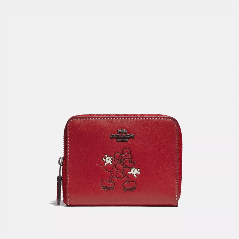 COACH® Disney X Coach Small Zip Around Wallet With Disney Motif